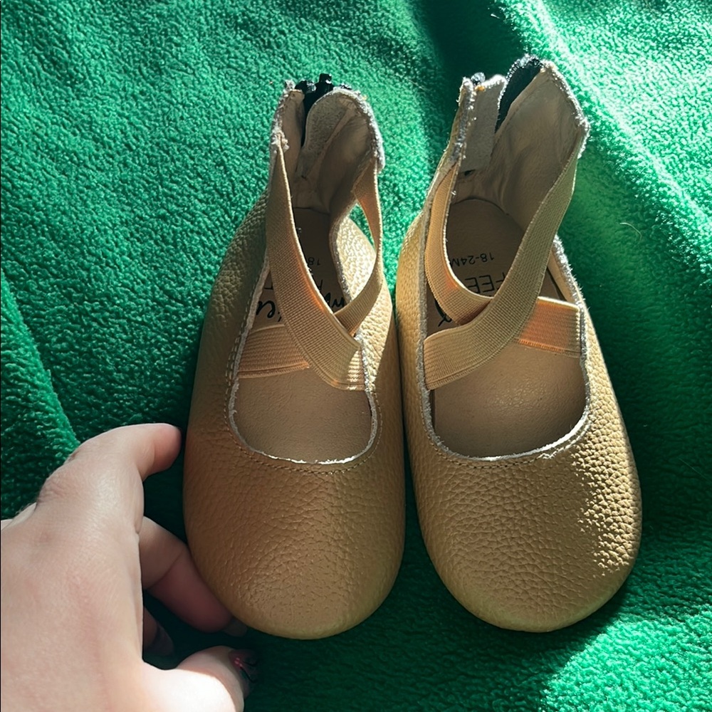 Kids Beige Ballet Flats